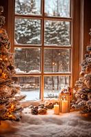 Winter raamdecoratie