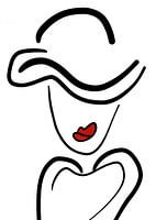 Weibliches Porträt abstrakt