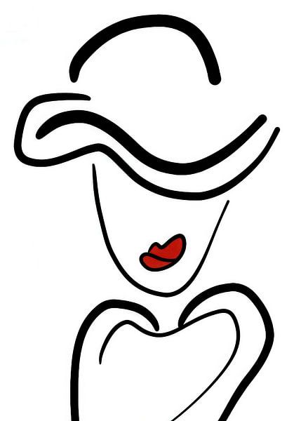 Portrait de femme abstrait par Joyce Kuipers