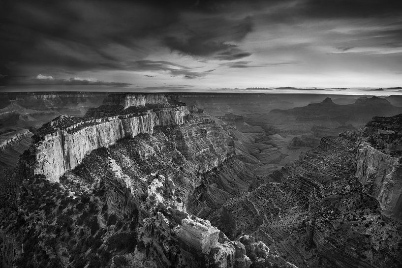 Grand Canyon USA in black and white. by Manfred Voss, Black-White Photography