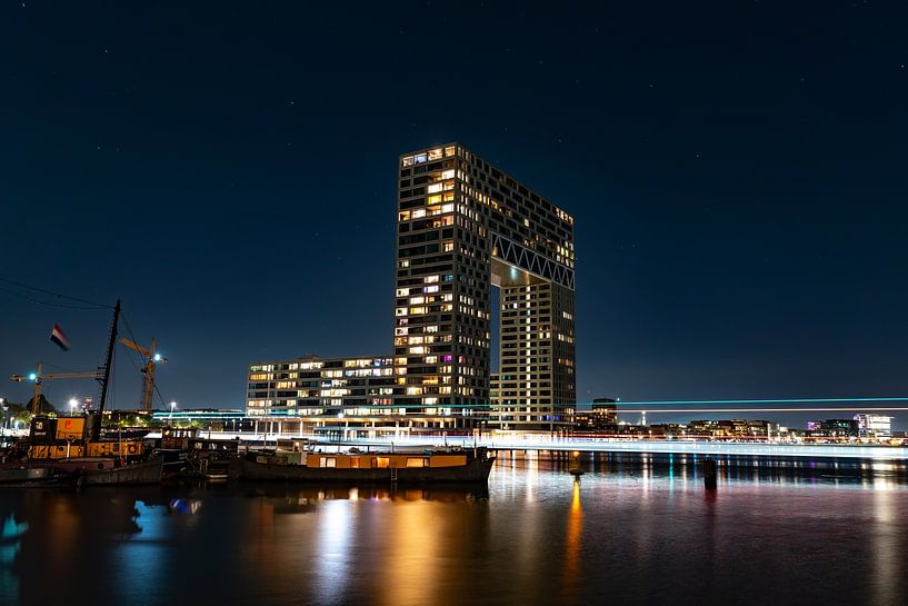 Amsterdam bei Nacht | Pontsteiger von Mick de Jong