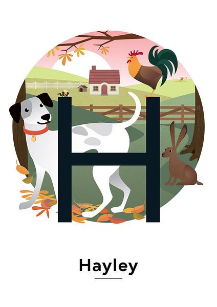 Namensplakat Hayley von Hannah Barrow