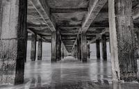 Sous la jetée de Blankenberge - en noir et blanc