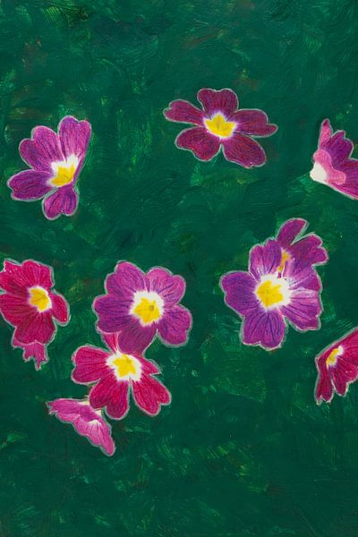 Primula in green by Susan Hol