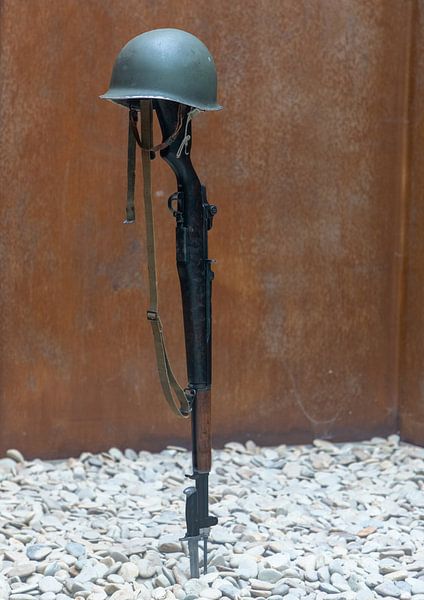 Jour J en Normandie, monument près d'Omaha Beach, France par Maarten Hoek
