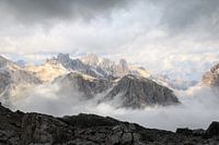 Dolomiten zwischen den Wolken