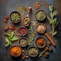 Collection of herbs and spices