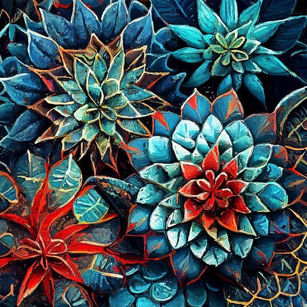 Sukkulenten floral #suculent von JBJart Justyna Jaszke