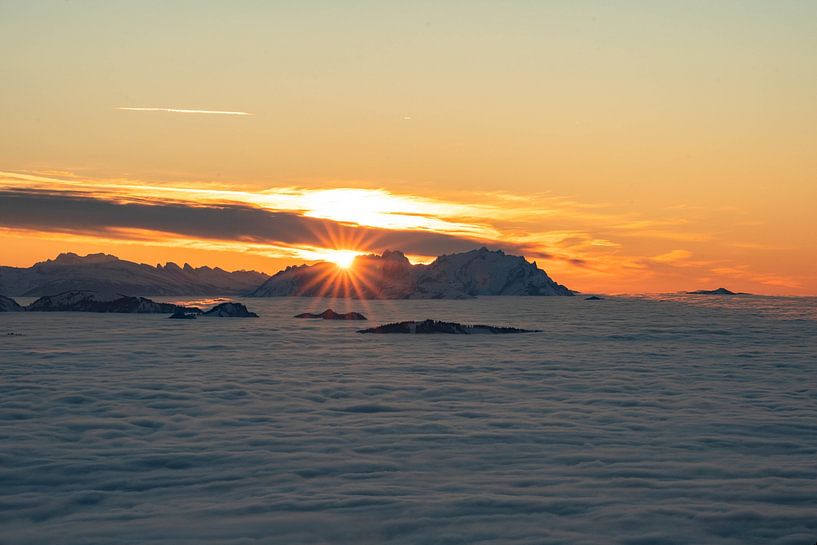 Sunset on the Säntis by Leo Schindzielorz