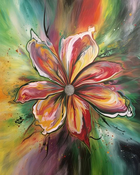 Abstracte bloem van Imagine