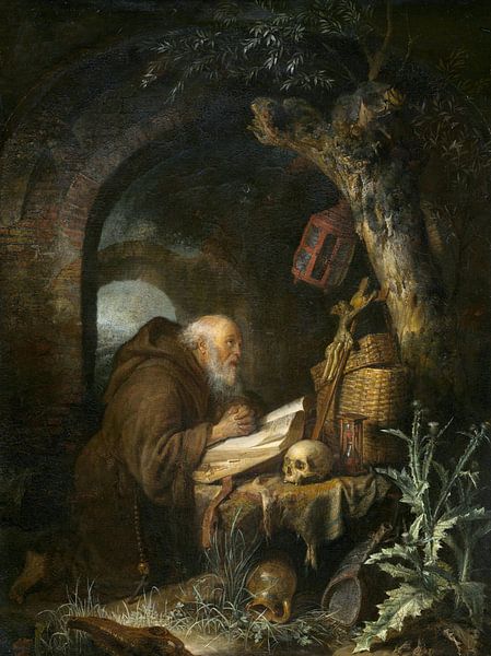 The Hermit, Gerrit Dou by Masterful Masters