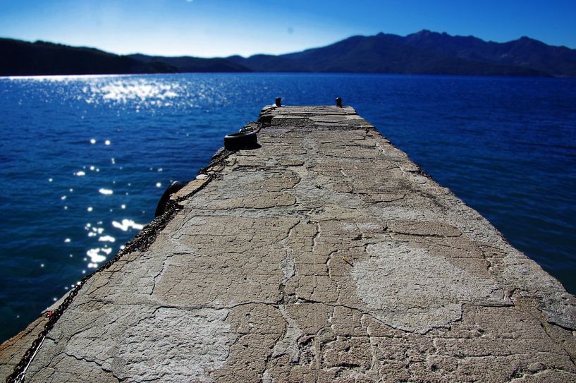 Decaying harbour jetty on Elba by Peter Broer