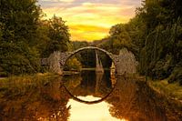Ein Blick auf die Rakotzbrücke im Kromlauer Park