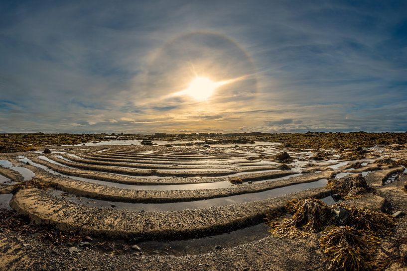 Ein Sonnenhalo über Ytri Tunga von Gerry van Roosmalen