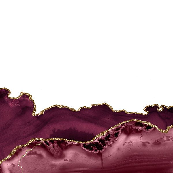 Burgund &amp; Goldachat Textur 30 von Aloke Design