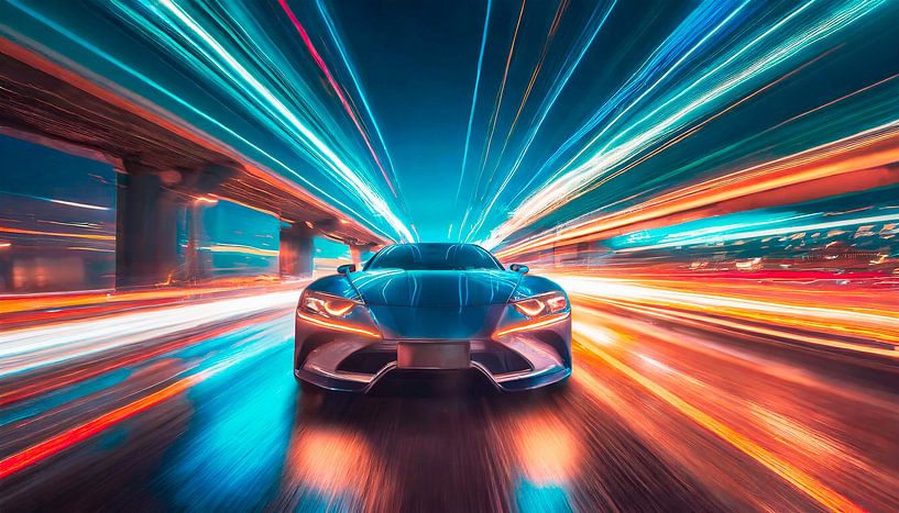 Sportwagen in der Nacht von Mustafa Kurnaz