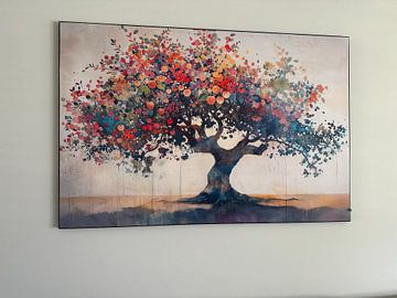 Kundenfoto: Bunte Baummalerei | Ewiger Frühlingszauber von Blickfänger Gemälde