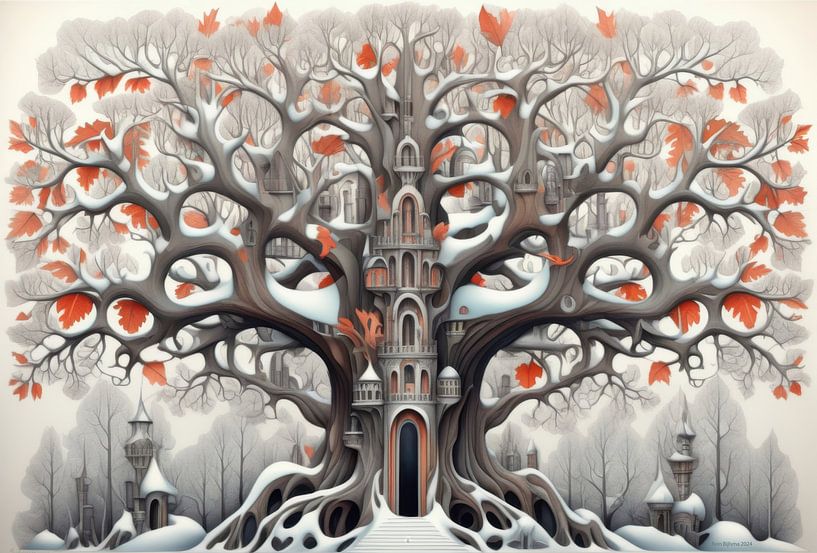 Fantasiewereld 3 van Rein Bijlsma Art