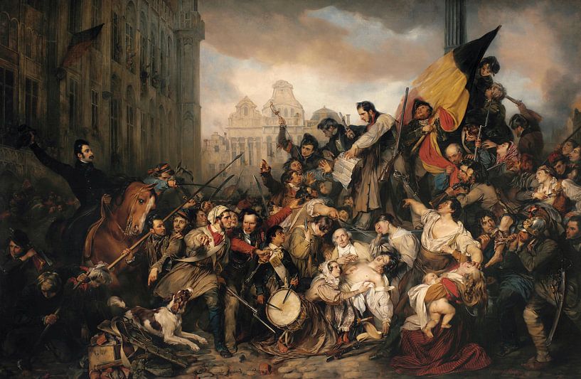 Episode des Journées de Septembre 1830, sur la Grand Place de Bruxelles, Gustave Wappers par Des maîtres magistraux