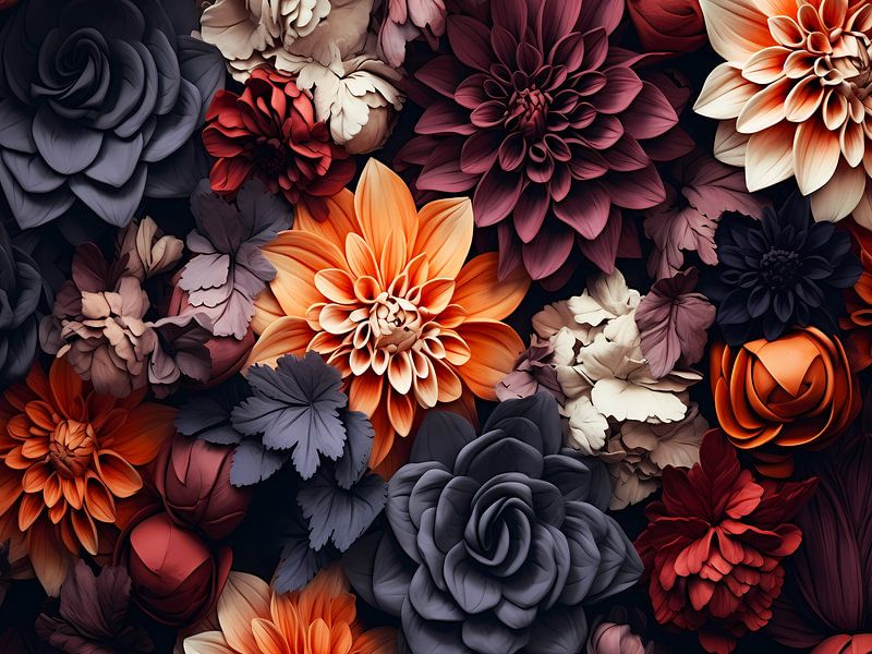 Moody blossom flowers by haroulita