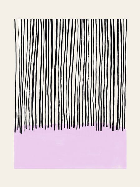 Schwarz gestreift in Flieder von Bohomadic Studio