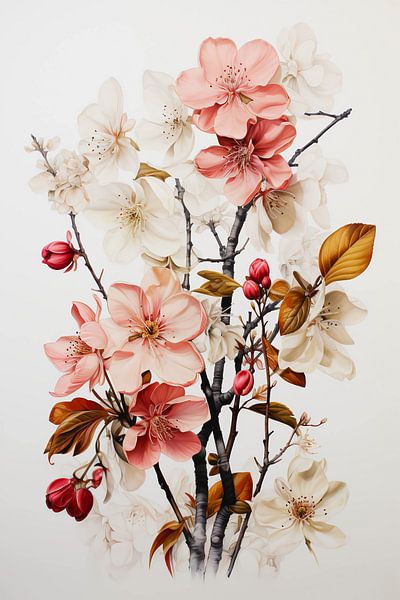 Japanese cherry blossom flowers by haroulita