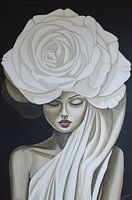 Woman With a White Rose