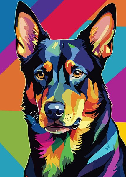 Chien Beauceron Style Pop Art par MIROKKU
