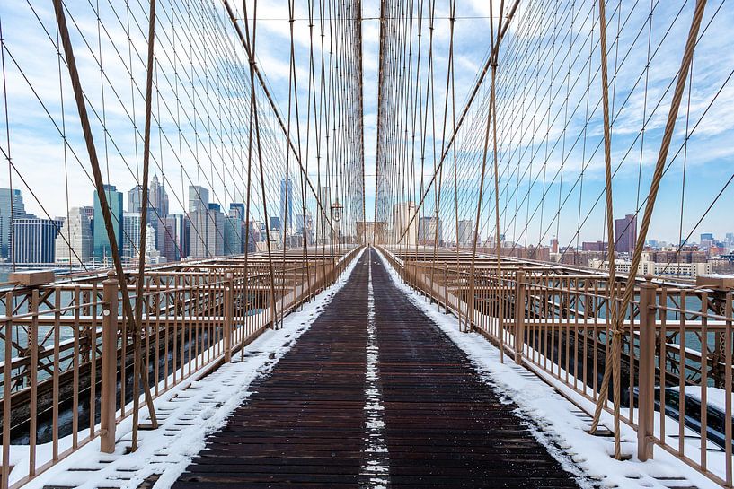 Pont de Brooklyn avec skyline NY par Inge van den Brande