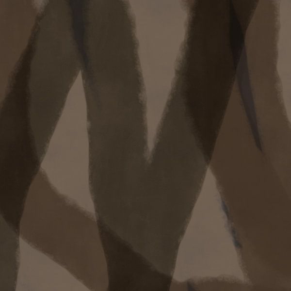 Moderne abstracte kunst. Vormen en lijnen in aardetinten van Dina Dankers