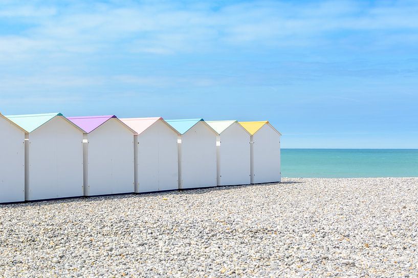 Cabines de plage au Tréport, France par 7Horses Photography