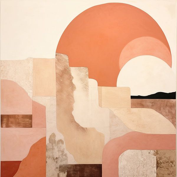 Hemisphere | Abstract Peach Fuzz by Abstract Painting