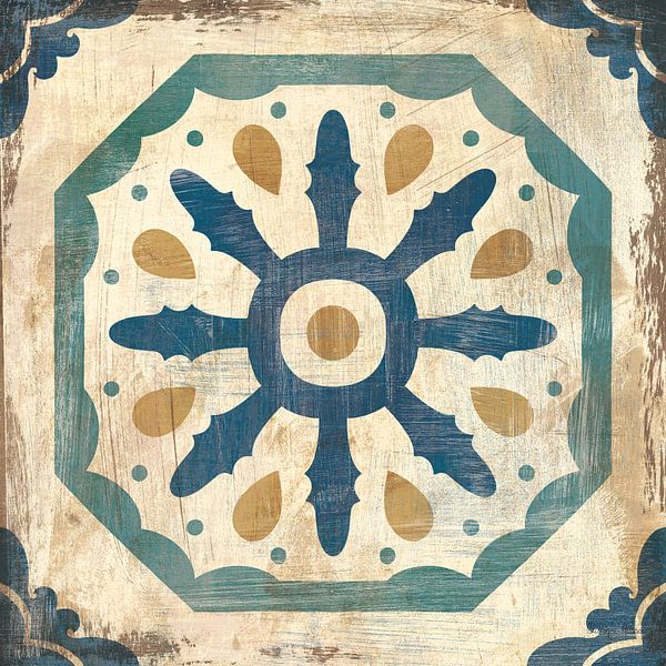 Moroccan Tiles Blue XI, Cleonique Hilsaca by Wild Apple