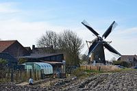 Vue de Goedereede avec le moulin