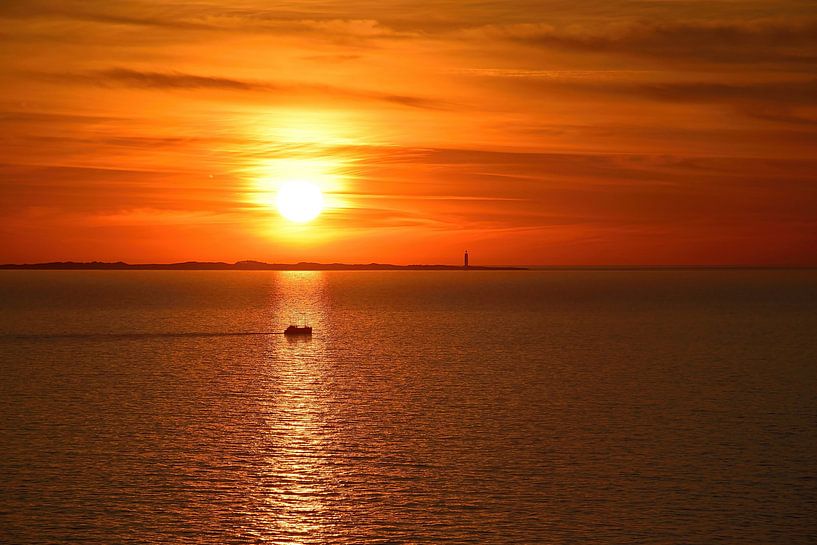 Fishing vessel at sunset by Frank's Awesome Travels