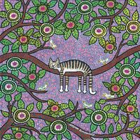 Sleeoy Cat mit neugierigen Beobachtern