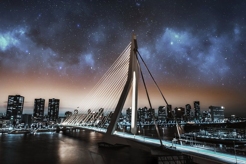 Futuristic rotterdam erasmusbrug par vedar cvetanovic