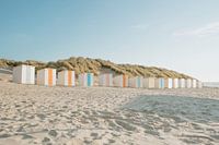 Des cabines de plage joyeuses