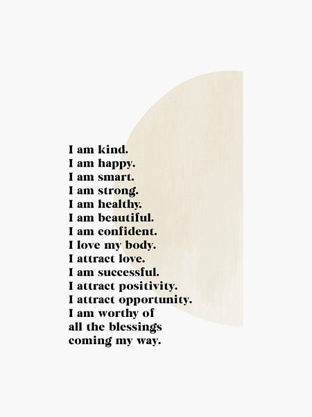 Affirmations | Noir par Bohomadic Studio