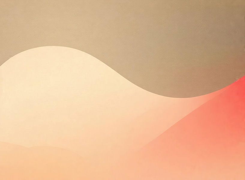 Lachsrosa Fließende Linien von Moderne Kollektion