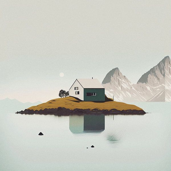 Beschauliche Landschaft Nummer acht von Vlindertuin-Art