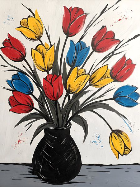 Primary Bloom Vase von Abdelaziz Elachaary