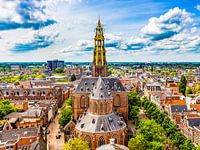 Skyline Groningen avec l'église de Der-Aa