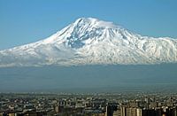 Mount Ararat towers over the ancient city of Yerevan.