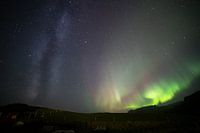 Northern Lights and milky way above Iceland