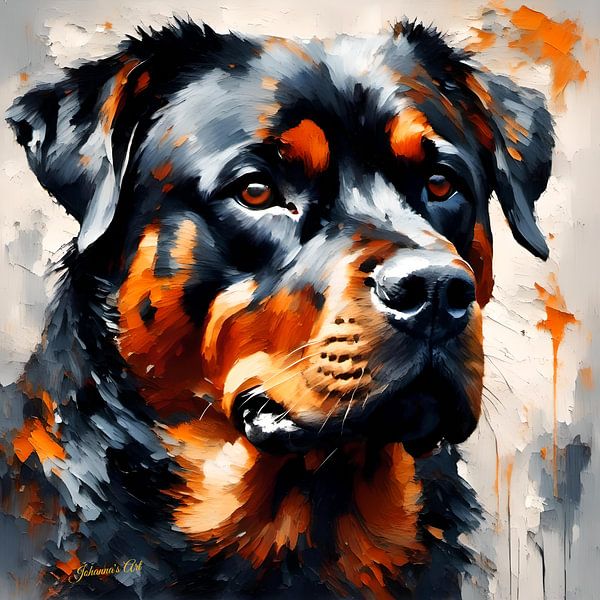 Dog Art - Rottweiler 2 par Johannas Art Creations