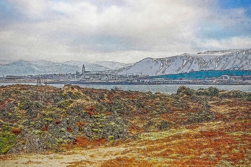 View of Reykjavik, Iceland by Frans Blok - photos, art and other wall decoration