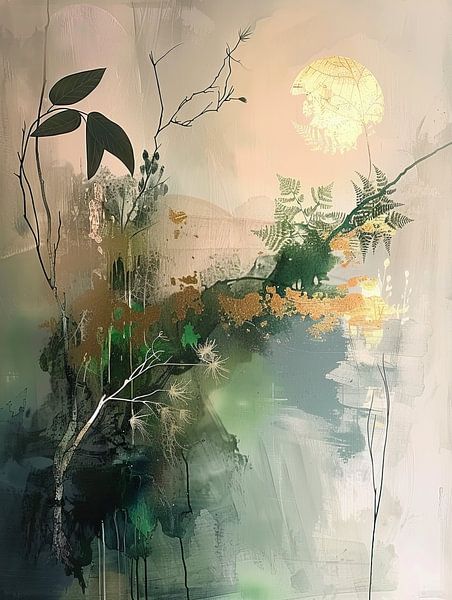 Abstrakte Naturmalerei | Silent Forest Echo von Kunst Laune