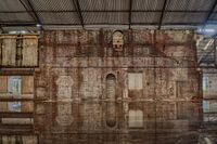 Reflection of old wall