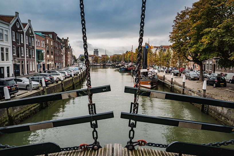 Dordrecht, view from a bridge by Mirjam Boerhoop - Oudenaarden